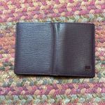 TUMI MONACO GUSSETED CARD CASE MAROON BLACK FOLD ID WALLET Red Photo 3