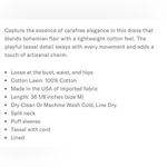 Karen Kane  💯 cotton embellished boho dress. Puff sleeves. Washable. Size M. NWT. Photo 5