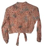 Poupette St. Barth  Floral Metallic Stripe Lightweight Top Photo 2