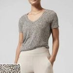 Athleta  Breezy Scoop V-Neck Animal Print Short Sleeve T-Shirt XXS Photo 0