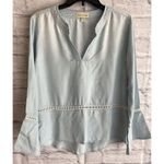 Cloth & Stone Anthropologie Women’s Casual Boho Earthy Aria Henley Size Small Blue Photo 3