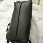 PORTLAND LEATHER GOODS | Black Smooth Leather Mini Crossbody Tote Stripe Strap Photo 7