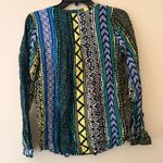 Plenty By Tracy Reese Anthropologie Boho Geometric Print Blouse Women’s Small Photo 1