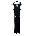 Marina Jumpsuit Womens M Cowl Neck Stretch Party Cocktail Event Feminine Dressy Black Size M Photo 5