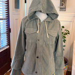 Live a Little  NWOT Corduroy Hood Jacket w/ Zip & Button Closure w/ Ruffles Photo 0
