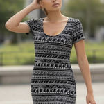 PINK - Victoria's Secret  Geometric Heart Cutout Short Sleeve Mini Dress Sz S # Photo 0