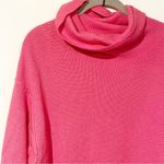 Free People Size XS Pink Ottoman Slouchy Ribbed Mock Neck Sweater Tunic Photo 1