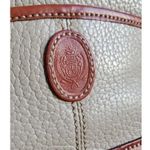 Liz Claiborne Vintage Zippered Leather Purse Clutch Cream Leather Brown … Photo 3