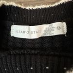 Altar'd State  Knit Sweater Vest Black with Ivory Edges Women's Medium Photo 1