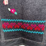 Alfred Dunner  Black Denim Beaded Embroidered Vest XL Boho Hippie Photo 7