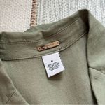 Magaschoni Sage Green 100% Linen Short Sleeves Romper Women’s Size 8 Photo 6