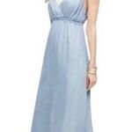 Anthropologie  Holding Horses Chambray Sleevless Denim Style Maxi Dress sz 4 Photo 0