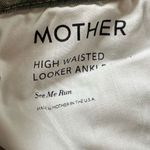 MOTHER High Waisted Looker Ankle Fray Jeans in See Me Run Size 27 Green Photo 7