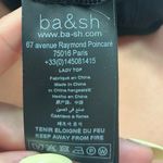 Ba&sh  Neil Embellished Gold Button Long Sleeve Black Blouse Large Mock Neck Photo 6