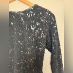 Dress the Population  Lola Velvet Sequin Black Long Sleeve Mini Dress Medium Photo 13