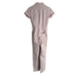 Good American Fit For Success Light Pink Short Sleeve Denim Jumpsuit Size S Photo 12