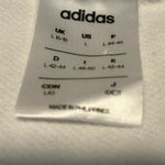 Adidas  Women's Crew Neck Sweatshirt White with Black Stripes Size L Photo 6