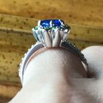 Blue Spinel Chrome Diopside Sterling Silver Ring Size 6 Photo 1
