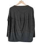 Lululemon Back in Action Long Sleeve Shirt in Black White Stripe Size 10 Photo 1