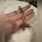 Jackie Kennedy Camrose Kross Swarovski Crystal Egg Gold Tone Bracelet Photo 6