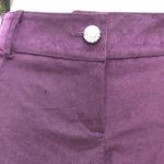 Cache  Purple Velvet Thin Corduroy Rhinestone Button Pant New Stretch NWT $118 Photo 3