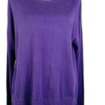 Lane Bryant Sweater 18/20 Purple Boat Neck Long Sleeve Lace Bottom New Photo 0