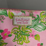Lilly Pulitzer Lilly Pulitizer Estee Lauder Cosmetic bag floral pink green NWOT Photo 1