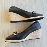 Black Espadrille Wedge Heels w/ Gold Chain – Women’s 38 / 7.5–8 Photo 3