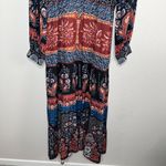 Farm Rio  For Anthropologie Womens Long Sleeve Crochet Maxi Dress Size Large Photo 2