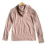 Naketano  Mandy Cowl Neck Hooded Sweatshirt Blush Pink Size Small Photo 8