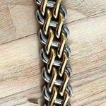 Bulova Caravelle by Ladies Watch Vintage Two-Tone Weave Bracelet Gold-Tone Dial Photo 6