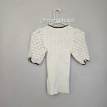 Maje  Menta Crochet Sleeve Top Photo 4