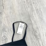 Aerie NWT Lace Up Sides Square Neck Bra Black size Medium Photo 2