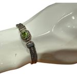 Anatoli 925 Sterling Silver Peridot Bracelet Woven Wheat Chain Signed 7 Inch Photo 10