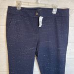 Loft Plus Navy space dye ankle pants Size 16 Plus NWT Photo 1