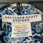 Gretchen Scott Midnight O’Keefe Blue White Embroidered Tunic Dress medium Photo 9