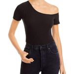 AQUA  Asymmetric Off The Shoulder Bodysuit, Black Size XL New w/Tag $48 Photo 4