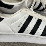 Adidas  Superstar Shoes Women’s 6 White Silver Metallic Toe Cap Athletic Photo 7