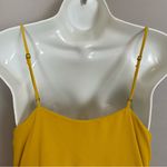 Allison Joy Yellow Cami Tank Top Crepe Fabric Covered Buttons Size XS Women Photo 9