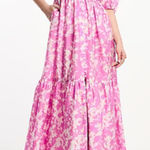 & Other Stories & OTHER STORIES WOMENS TIERED MAXI DRESS PINK MARBLE 10 Photo 0