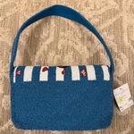 NWT London Blue White Striped Stripes Beaded Shoulder Bag America and Beyond New Photo 3