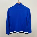 Adidas  Royal Blue Track Jacket Climacool Full Zip 3 Stripe Lightweight Small Photo 4