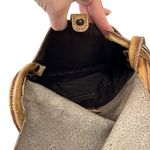 Monserat Lucca Fringe Flap Shoulder Crossbody Bag Leather Taupe Brown Bohemian Photo 9