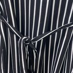 Loft  Black and White Buttoned Long Sleeve Shirt Dress size M Photo 3