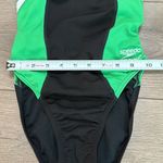 Speedo Endurance Racing Cut Black And Green One Piece Swimsuit Size 28 Photo 5