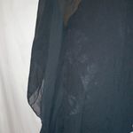 Seven7  L Black Sheer Butterfly Sleeves Top Photo 2