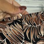 Vintage Sag Harbor Palm Tree Peplum Skirt Brown/Black Size 8 Brown Photo 4