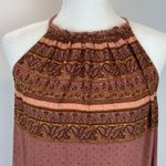 World Market Maxi Halter Dress Bohemian Flowy Rayon Lightweight Geometric Size M Size M Photo 3