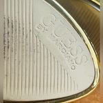 Guess by Marciano  GOLD SNAKESKIN HIGH HEEL SANDALS. ARCHITECTURAL HEEL size 5.5 Photo 9