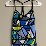 Nike  Women's Tankini Top Size 12 Geometric Yellow Blue Green Black Photo 0